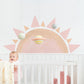 Beautiful Watercolour Pink Half Sun Removable Wall Sticker - artwallmelbourne