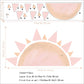 Beautiful Watercolour Pink Half Sun Removable Wall Sticker - artwallmelbourne