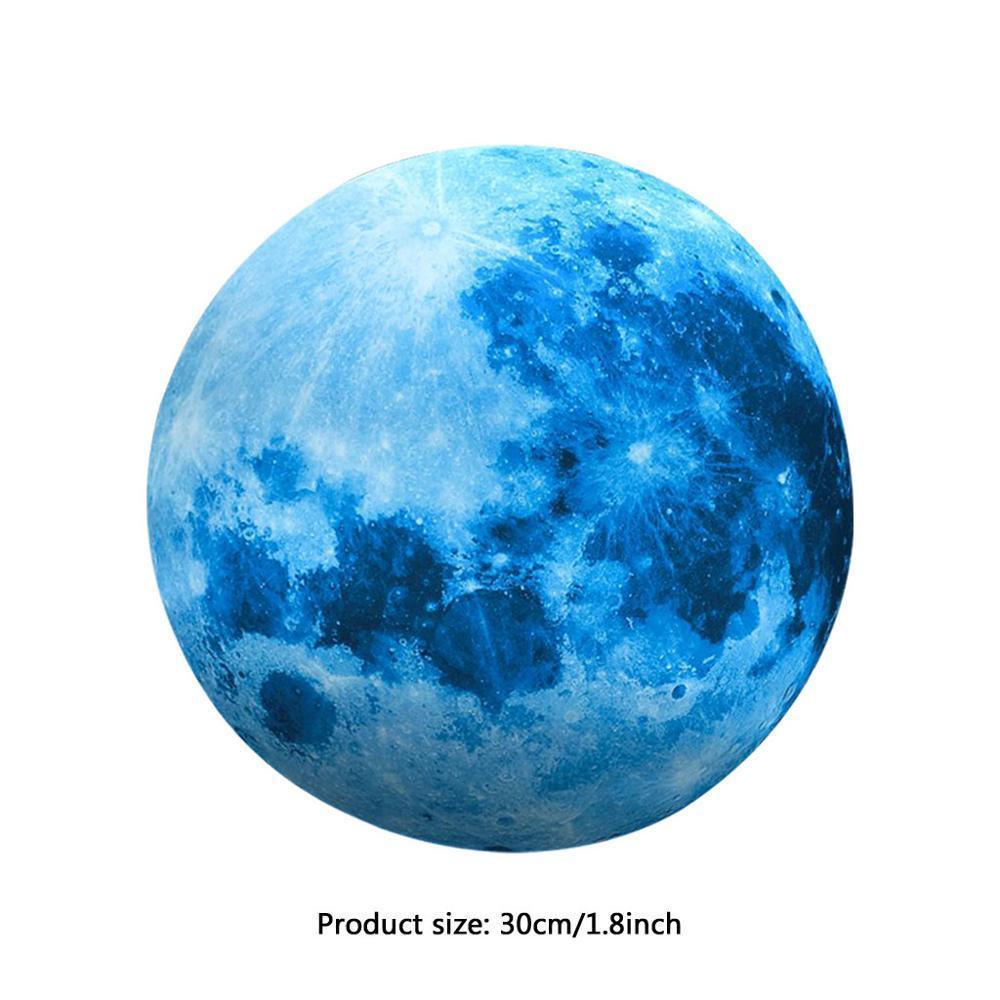 Glow In The Dark Luminous Moon 3D Wall Stickers - Blue - Fansee Australia