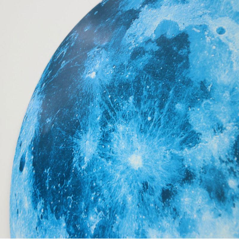 Glow In The Dark Luminous Moon 3D Wall Stickers - Blue - Fansee Australia