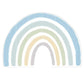 Extra Large Fabric Ocean Blue Watercolour Rainbow Wall Sticker - Fansee Australia