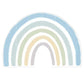 Extra Large Fabric Ocean Blue Watercolour Rainbow Wall Sticker - Fansee Australia