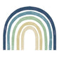 Extra Large Watercolour Blue Rainbow Fabric Wall Sticker - Fansee Australia
