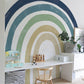 Extra Large Watercolour Blue Rainbow Fabric Wall Sticker - Fansee Australia