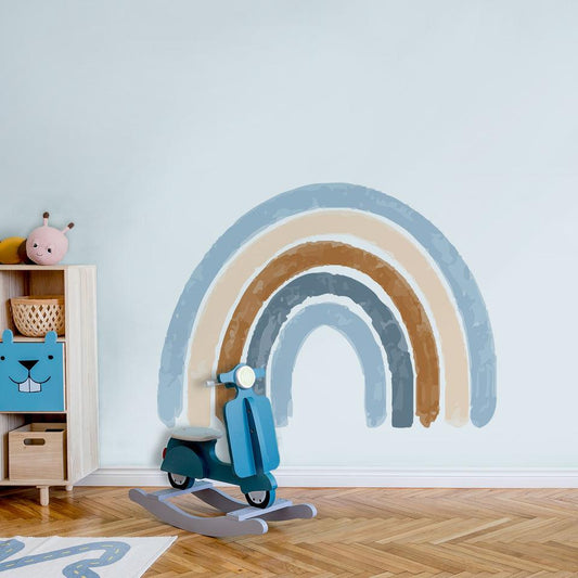 Blue Watercolour Rainbow Wall Stickers - artwallmelbourne