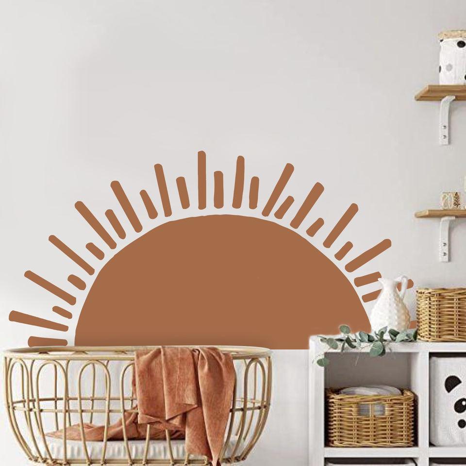 Boho Half Sun Removable Nursery Wall Sticker - artwallmelbourne