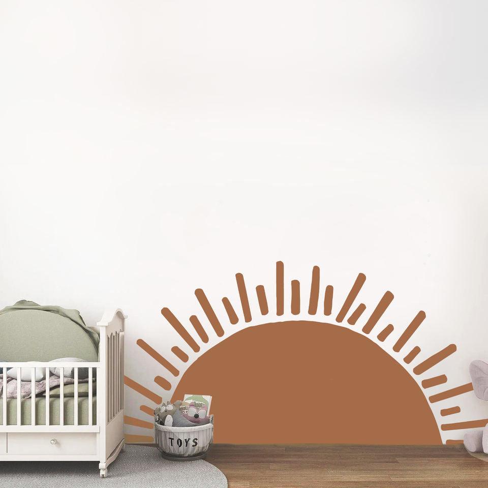 Boho Half Sun Removable Nursery Wall Sticker - artwallmelbourne