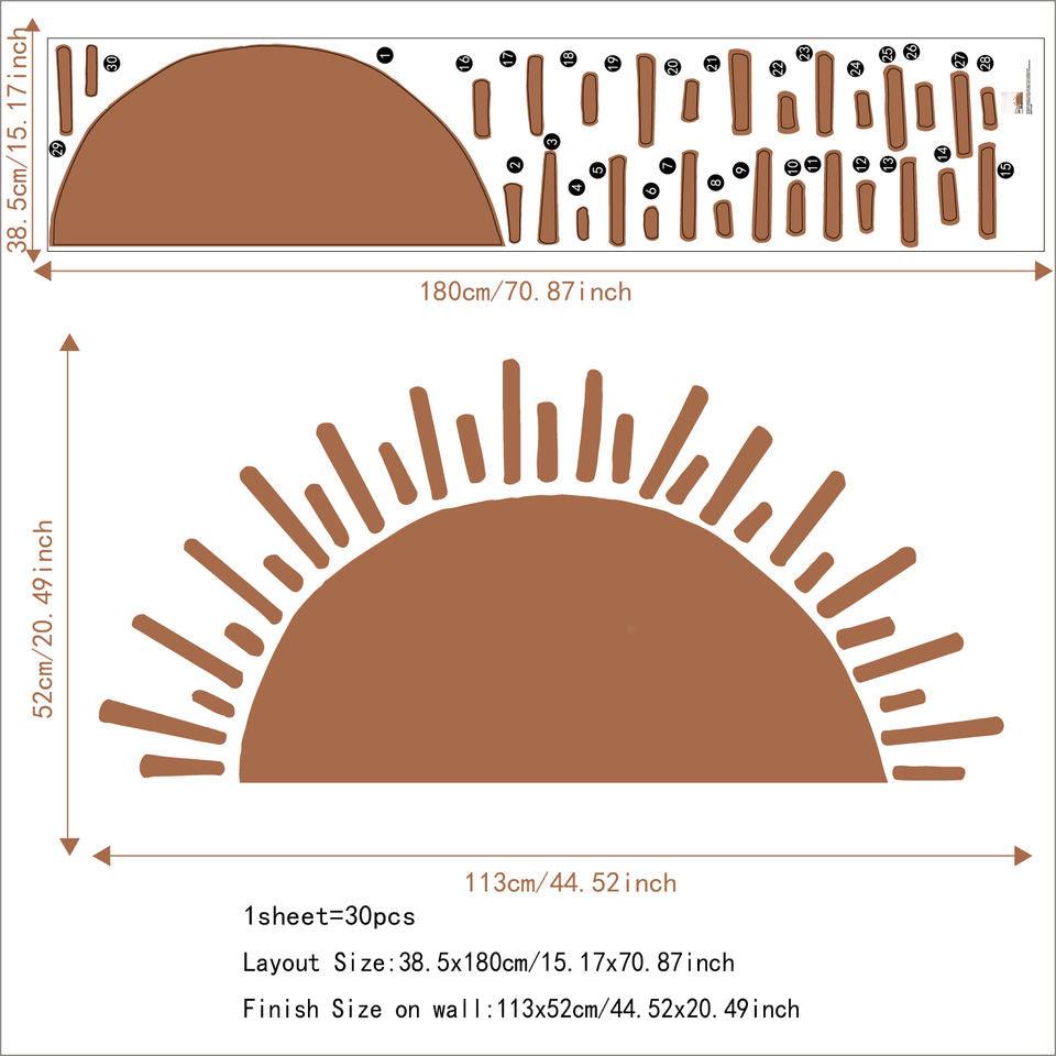Boho Half Sun Removable Nursery Wall Sticker - artwallmelbourne
