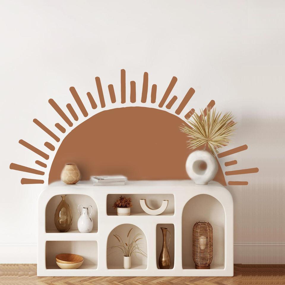 Boho Half Sun Removable Nursery Wall Sticker - artwallmelbourne