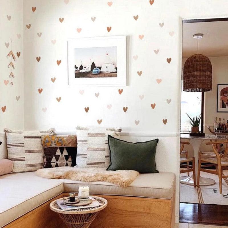 Boho Hearts Wall Stickers - artwallmelbourne