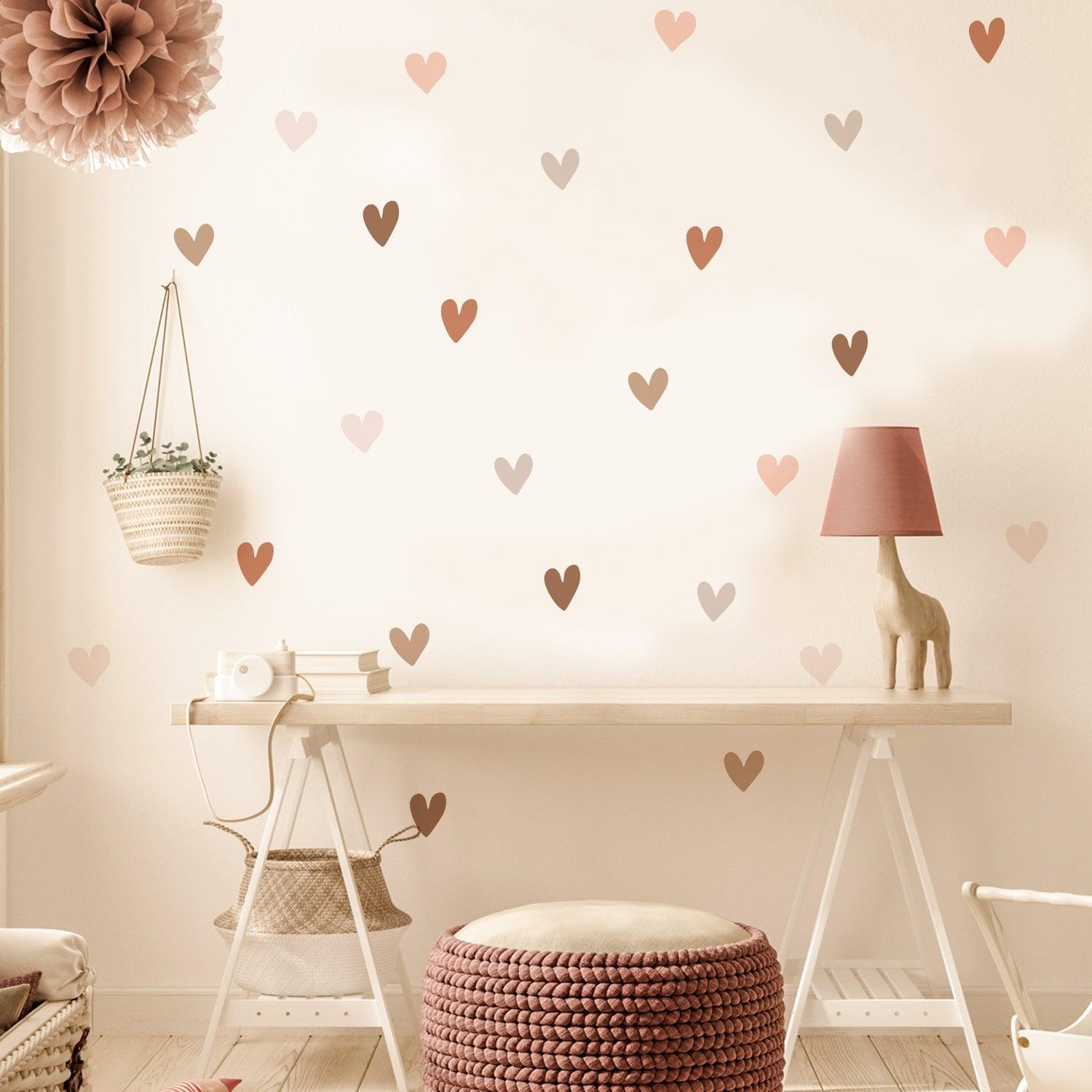 Boho Hearts Wall Stickers - artwallmelbourne