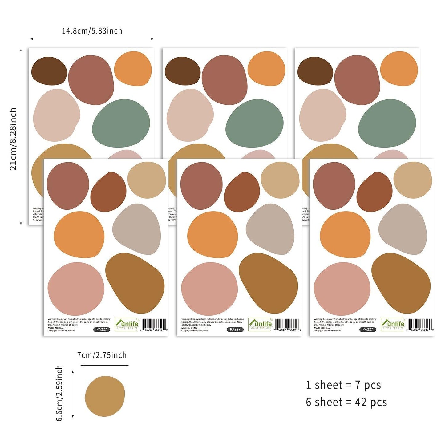 Boho Polka Dot Wall Stickers - artwallmelbourne