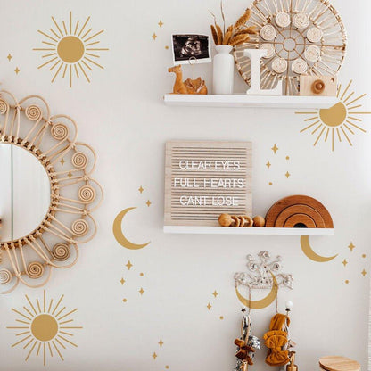 Sun Moon and Stars Wall Stickers - Fansee Australia