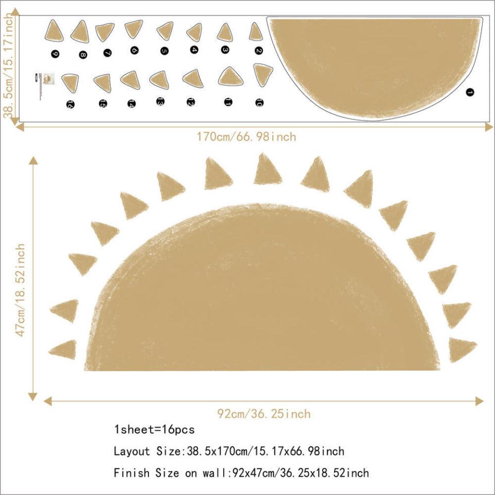 Boho Sunrise Removable Peel And Stick PVC Wall Sticker - artwallmelbourne