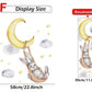 Bunny Swinging On The Moon Wall Decals - Fansee Australia