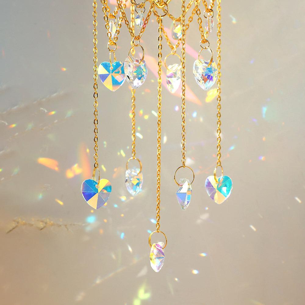 Natural Crystal Stone Sun Catcher Wall Hanging - artwallmelbourne