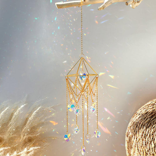 Natural Crystal Stone Sun Catcher Wall Hanging - artwallmelbourne