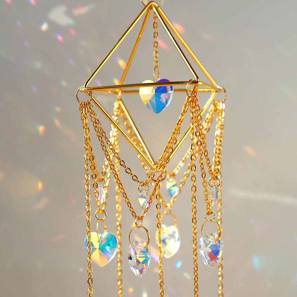 Natural Crystal Stone Sun Catcher Wall Hanging - artwallmelbourne