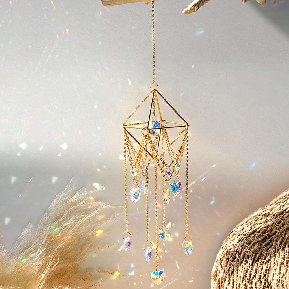 Natural Crystal Stone Sun Catcher Wall Hanging - artwallmelbourne