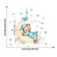Cute Baby Bear Sleeping On Moon Wall Stickers - Fansee Australia