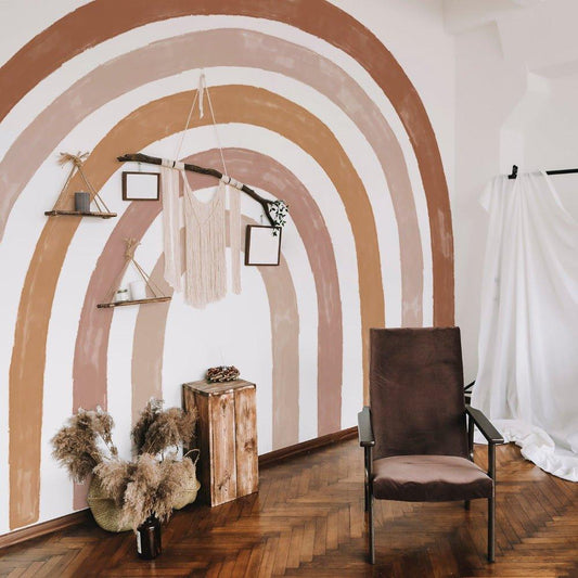 Extra Large Fabric Boho Watercolor Rainbow Wall Stickers - Fansee Australia