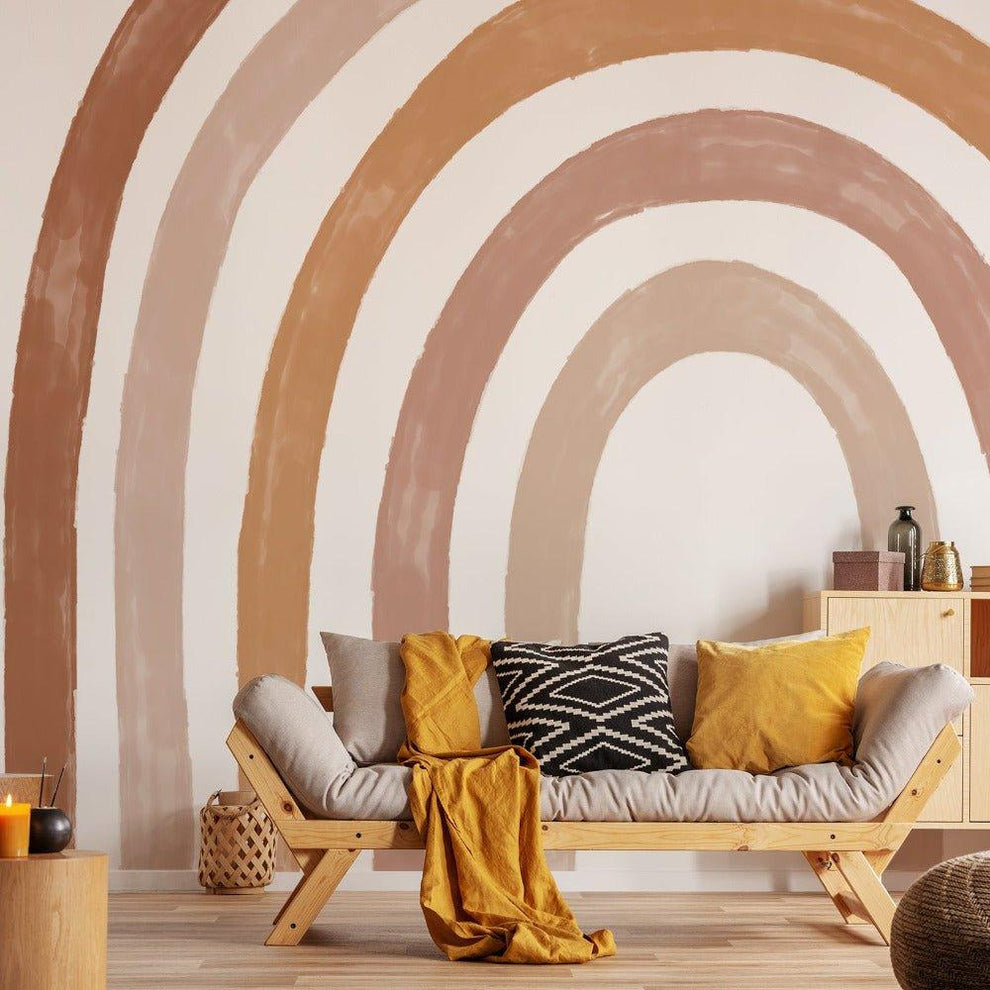 Extra Large Fabric Boho Watercolor Rainbow Wall Stickers | Wall Sticker ...