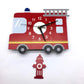 Fire Truck Nursery Room Wall Clock - artwallmelbourne