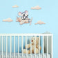 Flying Koala Nursery Wall Clock - artwallmelbourne