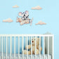 Flying Koala Nursery Wall Clock - artwallmelbourne