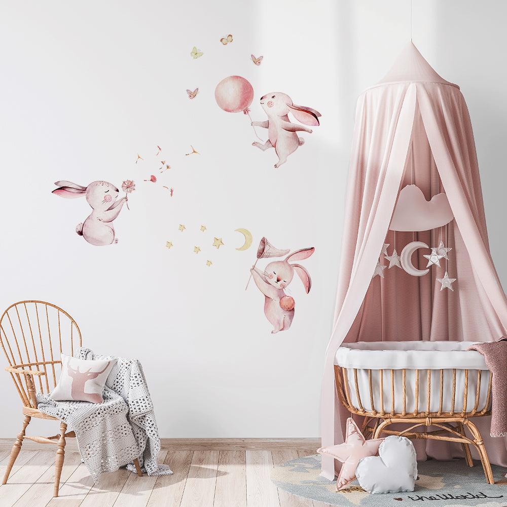 Fun Loving Bunnies Removable Wall Stickers For Nursery - artwallmelbourne