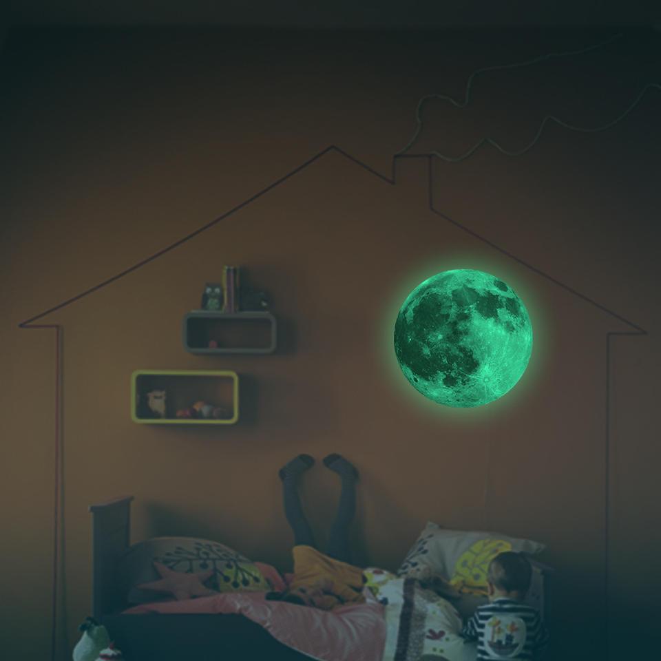 Glow In The Dark Moon And Stars Wall Stickers - artwallmelbourne