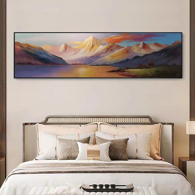 Stunning Mountain Ranges Ready To Hang Oil Painting - Fansee Australia