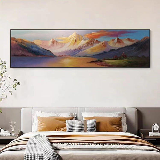 Stunning Mountain Ranges Ready To Hang Oil Painting - Fansee Australia