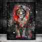Graffiti Abstract Lion Framed Wall Art (70x100cm) - Fansee Australia