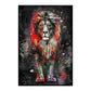Graffiti Abstract Lion Framed Wall Art (70x100cm) - Fansee Australia