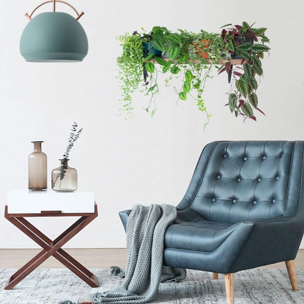 Green Plants In A Pot Wall Sticker - Fansee Australia