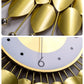 Handmade Golden Leaf Large Round Wall Clock - Fansee Australia
