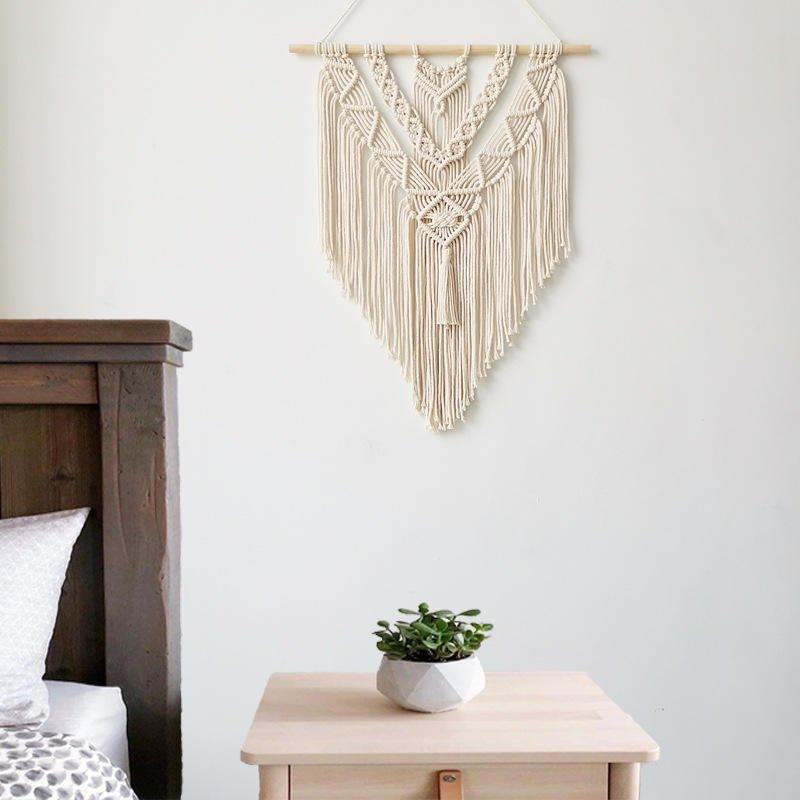 Handmade Macrame Boho Wall Hanging Art Decor with Tassel - Fansee Australia