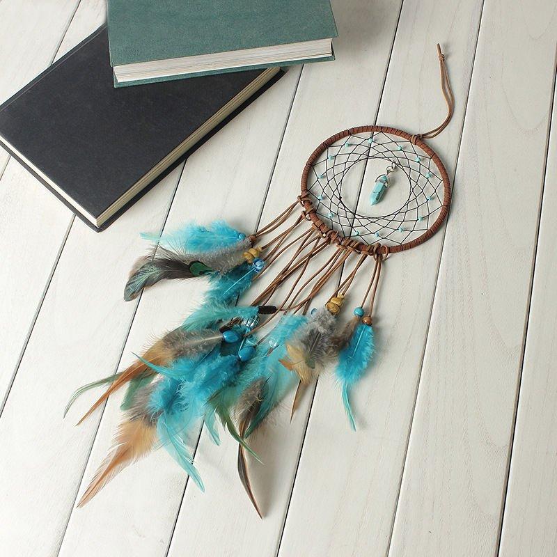 Handmade Feather Crochet Dream Catchers Wall Decor - Fansee Australia