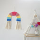 Handmade Rainbow Macrame Wall Hanging For Kid's Room - artwallmelbourne