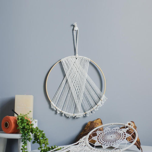 Handmade Round Cotton Yarn Wall Hanging Macrame - Fansee Australia