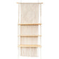 Tripe Plant Hanger Handmade Macrame Wooden Floating Shelf - Fansee Australia