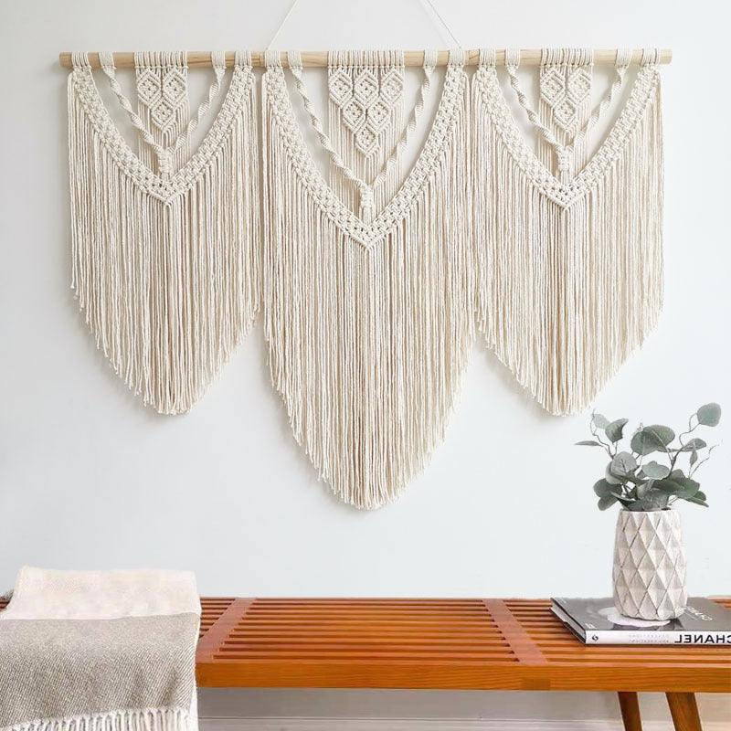 Handmade Wooden Extra Large Macrame Wall Hanging - artwallmelbourne