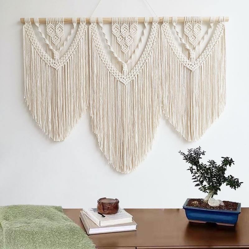 Handmade Wooden Extra Large Macrame Wall Hanging - artwallmelbourne