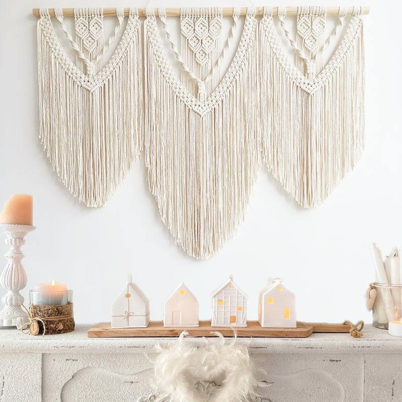 Handmade Wooden Extra Large Macrame Wall Hanging - artwallmelbourne