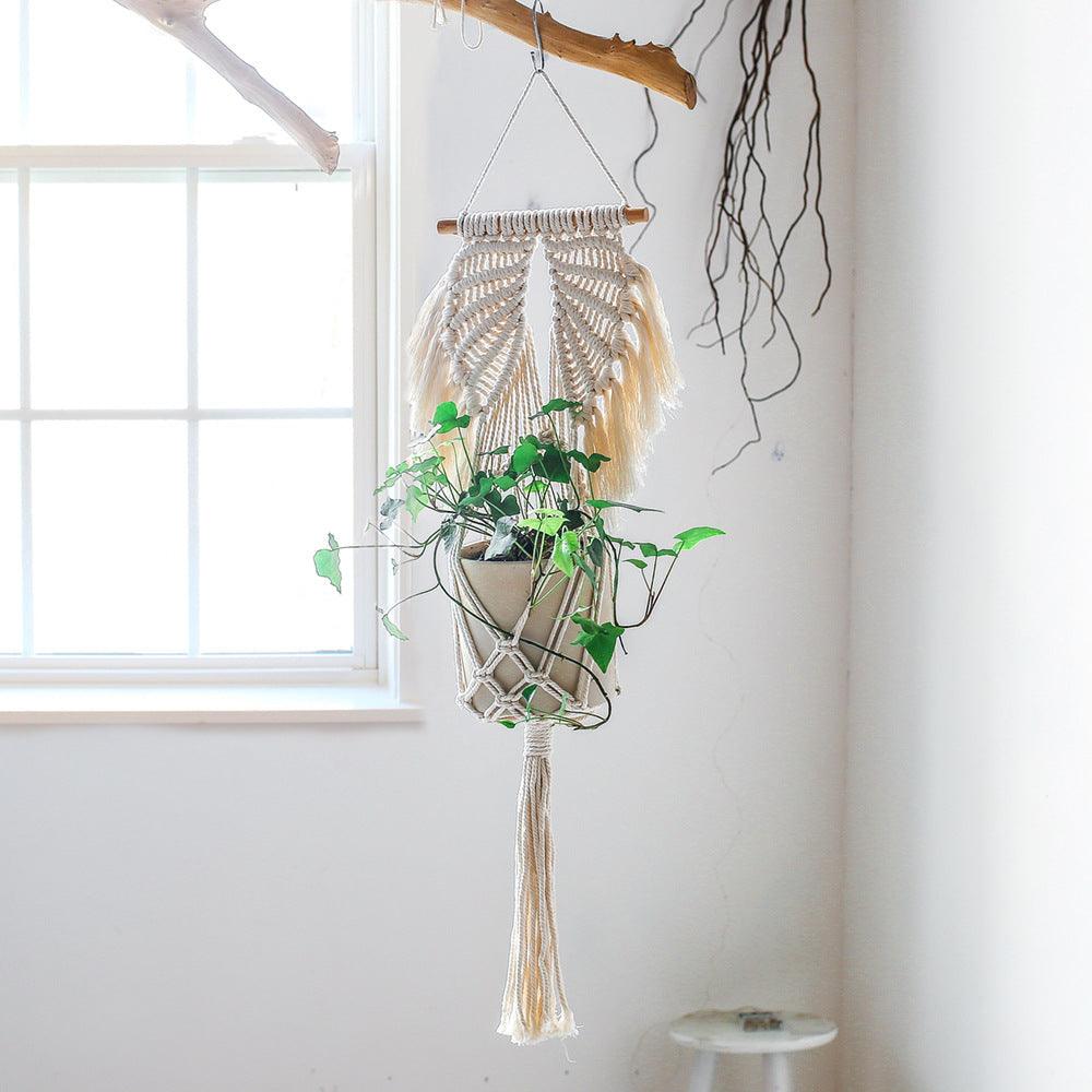 Handwoven Angel Wings Macrame Plant Hanger - artwallmelbourne