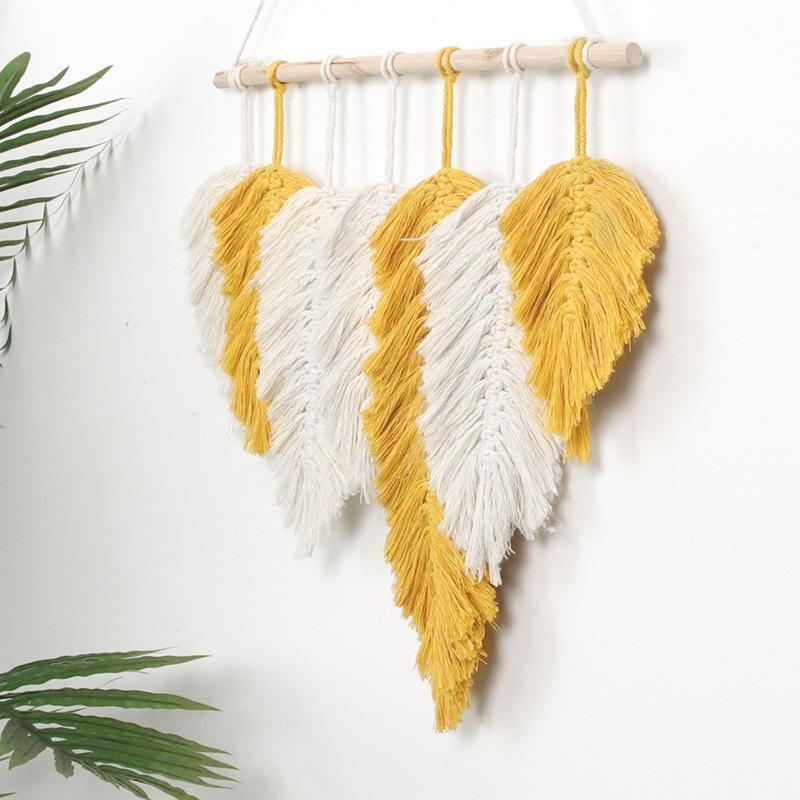 Handwoven Macrame Feather Wall Hanging - Fansee Australia