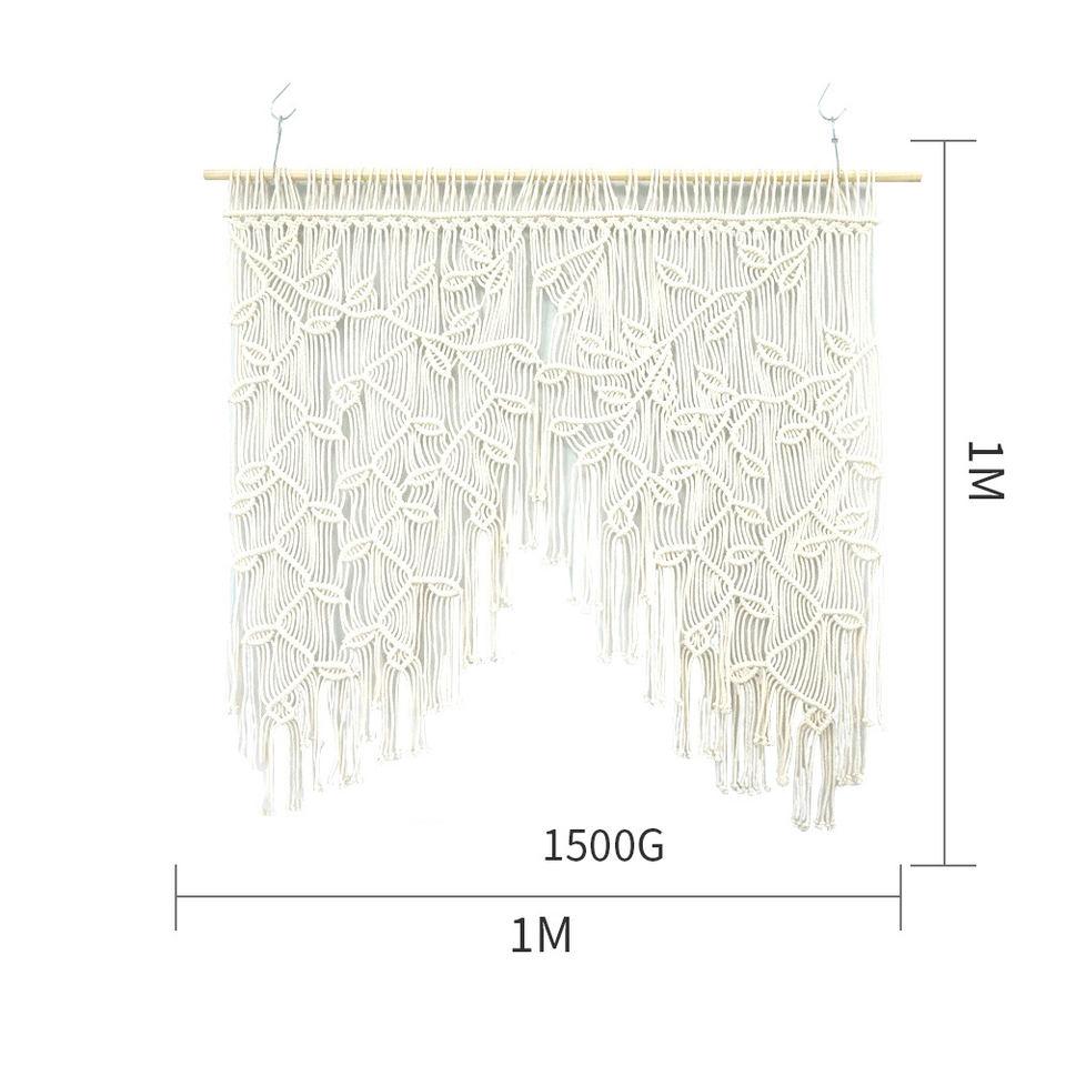 Handwoven Macrame Leaf Curtain Home Décor - artwallmelbourne