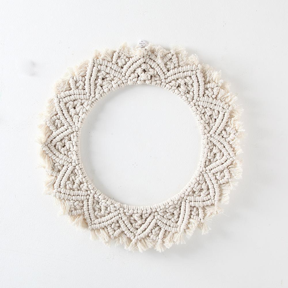 Hand-Woven Macrame Round Mirror - Fansee Australia