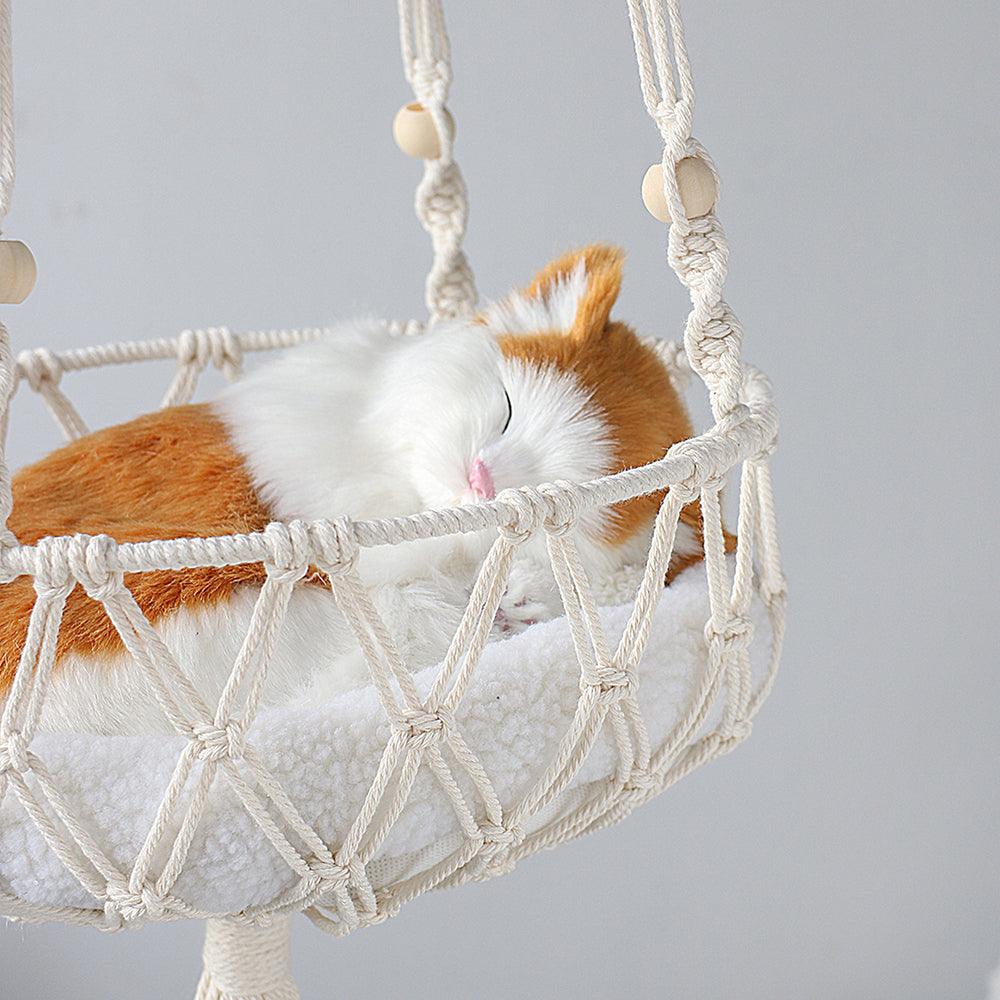 Handwoven Macrame Swing Pet Hammock - artwallmelbourne